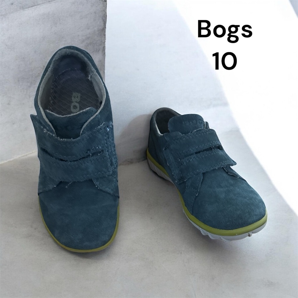🍀Bogs Kids Teal Sneakers with Lime Accents